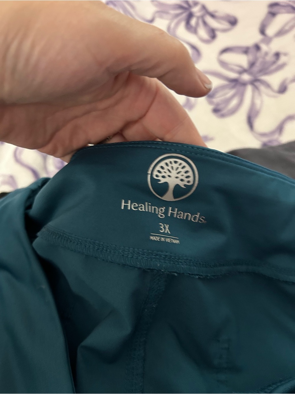 Healing Hands Deep Teal Scrub Top - Teal